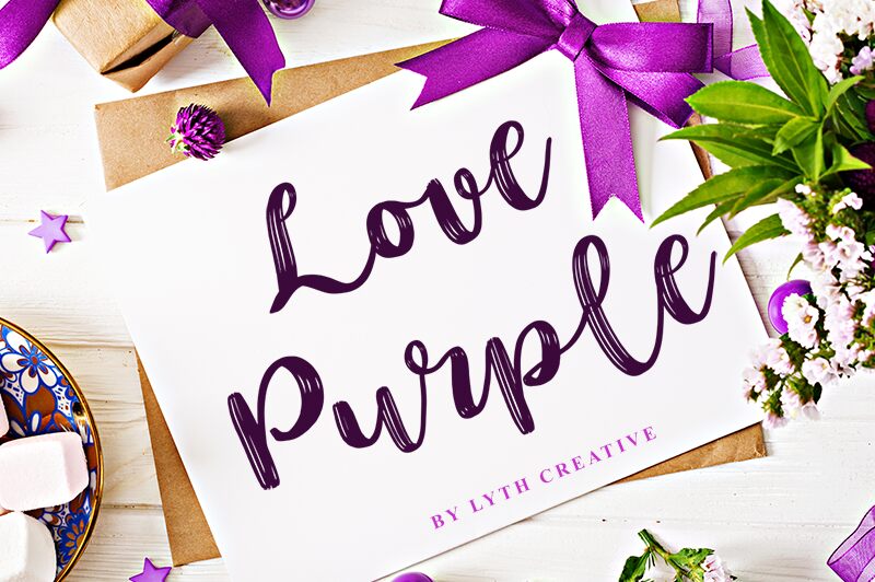 Love Purple Schriftart