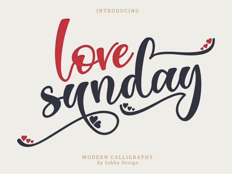 Love Sunday Schriftart