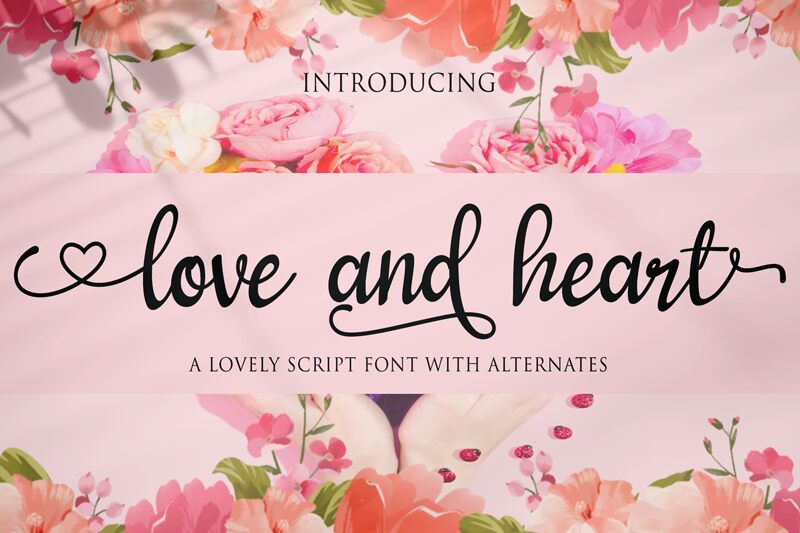 love and heart 字体