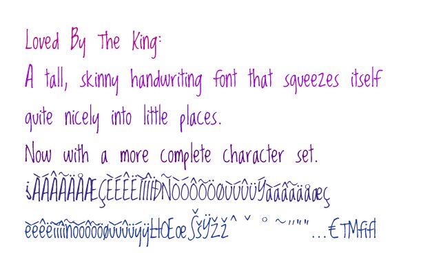 Loved by the King font