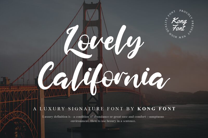 Lovely California Schriftart