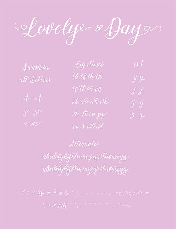 Lovely Day Carattere