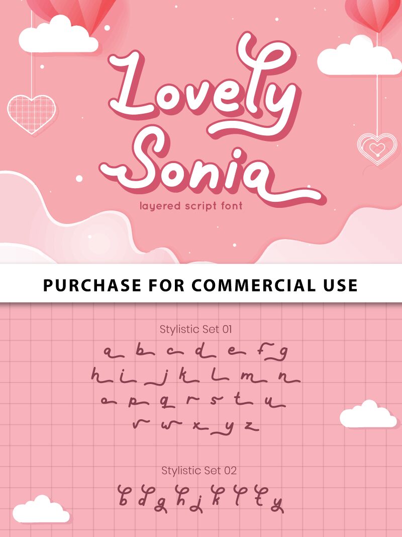 Lovely Sonia Czcionka