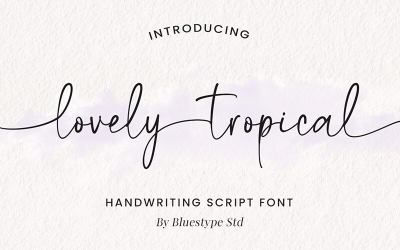 lovely tropical Schriftart