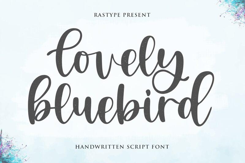 Lovely Bluebird Schriftart