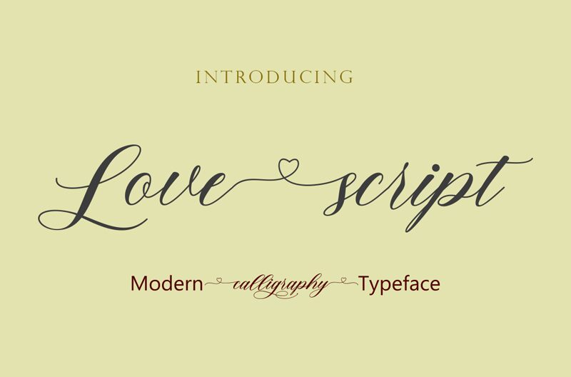 Love script Schriftart