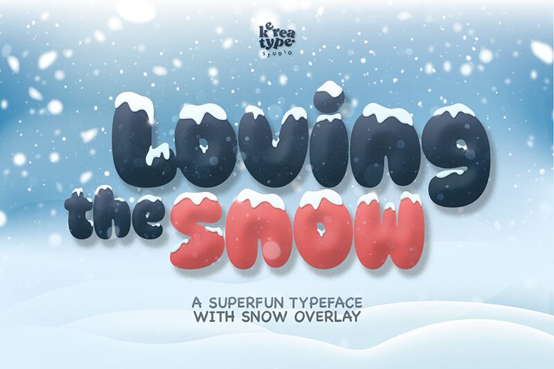Loving Snow Schriftart