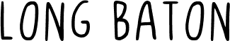 Preview of the Long Baton Regular font