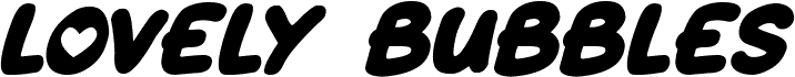 Ukážka písma Lovely Bubbles Italic