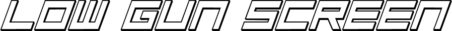 Low Gun Screen Bold Italic 3D