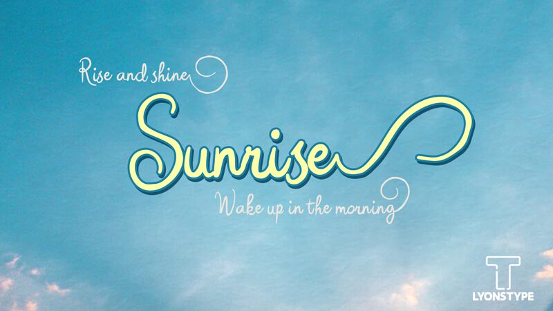 LT Sunrise Schriftart