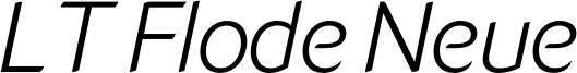 LT Flode Neue Light Italic