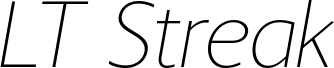 LT Streak Extra Light Italic