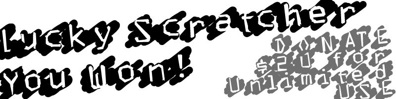 LuckyScratcher Czcionka