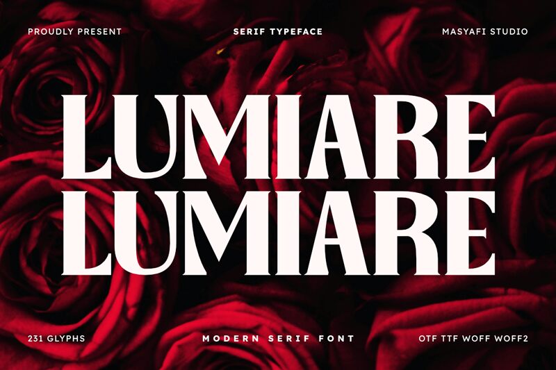 Lumiare Regular — Font presentation