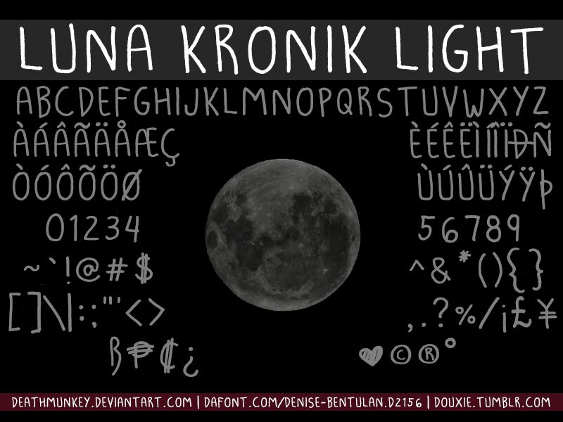 Luna Kronik Czcionka
