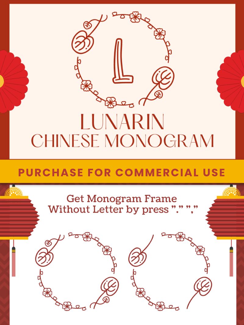 Lunarin Chinese Monogram Czcionka