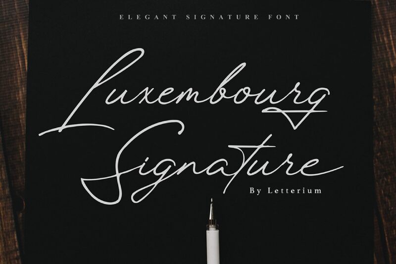 Luxembourg Signature Schriftart