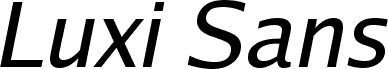Luxi Sans Oblique