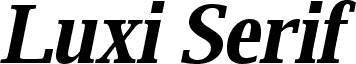 Luxi Serif Bold Oblique