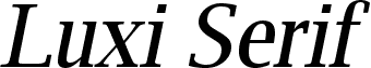 Luxi Serif Oblique