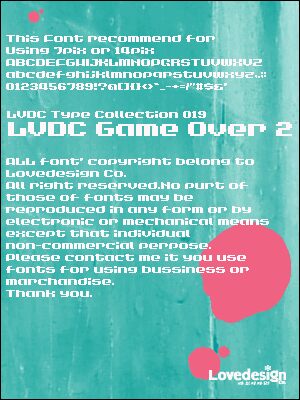 LVDC Game Over 2 Czcionka