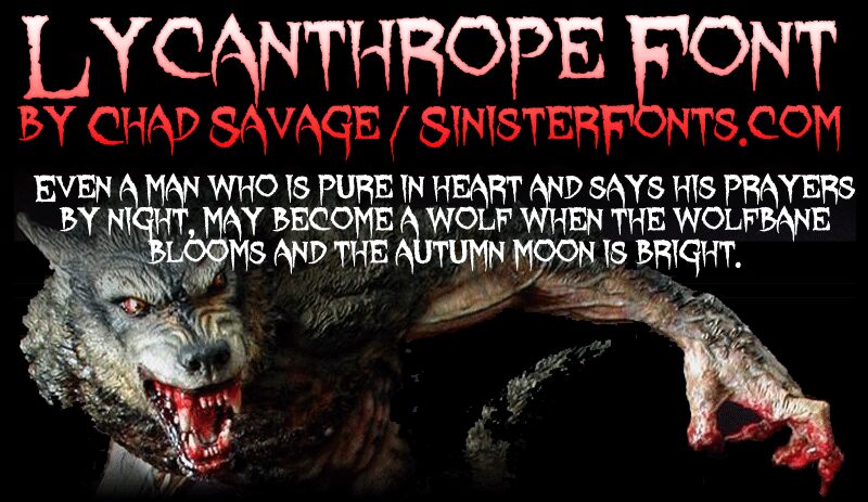 Lycanthrope Font