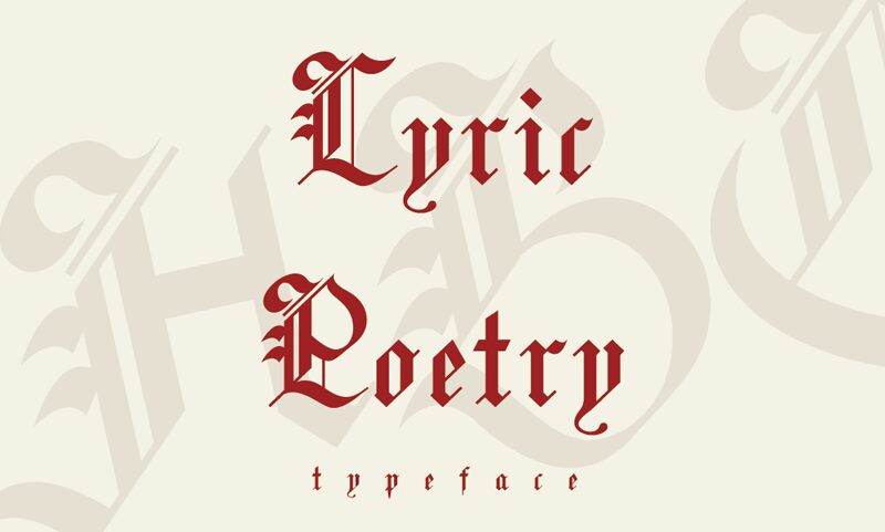 Lyric Poetry Czcionka