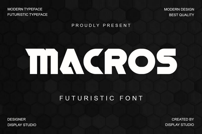 MACROS Schriftart