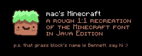 mac's Minecraft Czcionka