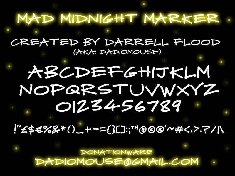 Mad Midnight Marker Font