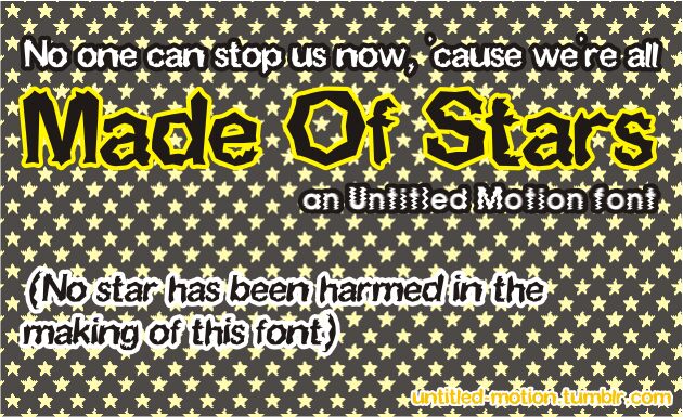 Made of Stars Schriftart