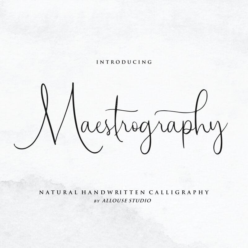 Maestrography font