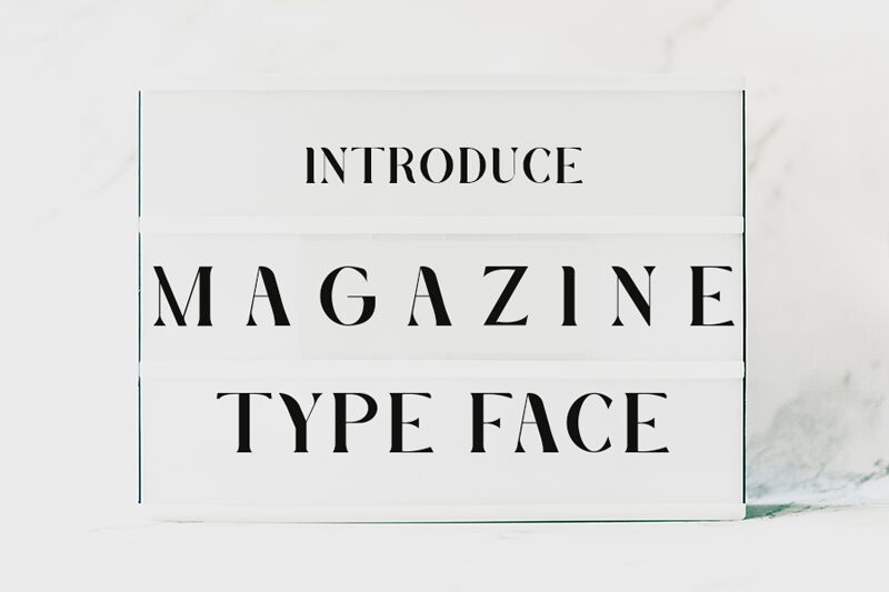Magazine Type Face Schriftart