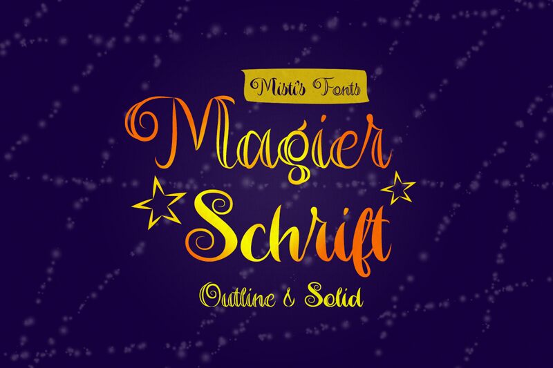 Magier Schrift Schriftart