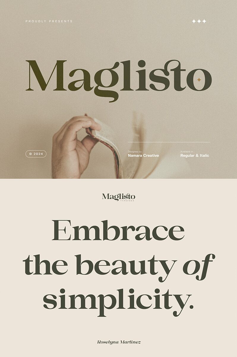 Maglisto Schriftart