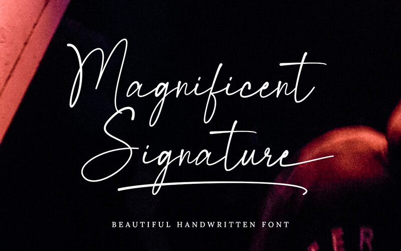 Magnificent Signature Schriftart