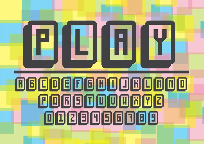 mahjong toy block Font