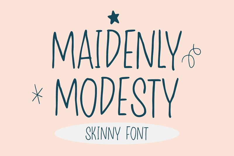 Maidenly Modesty Czcionka