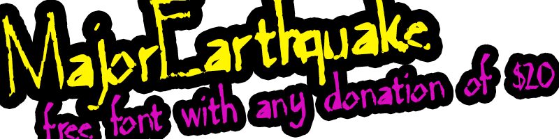 MajorEarthquake Schriftart