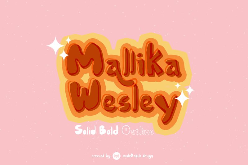 Mallika Wesley Druh písma