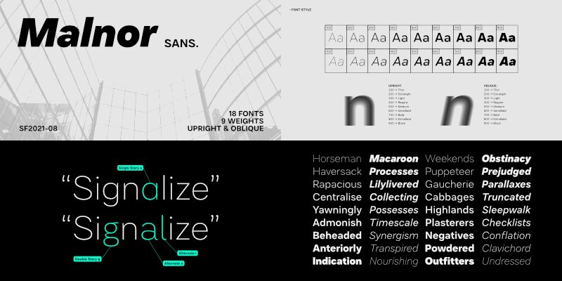 Malnor Sans Schriftart