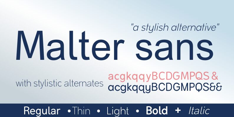 Malter Sans Schriftart