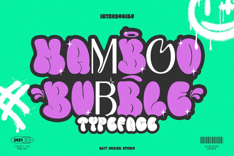 Mamboo bubble Schriftart