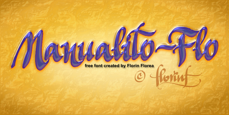 Manualito-Flo Schriftart