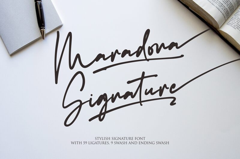 Maradona Signature Carattere