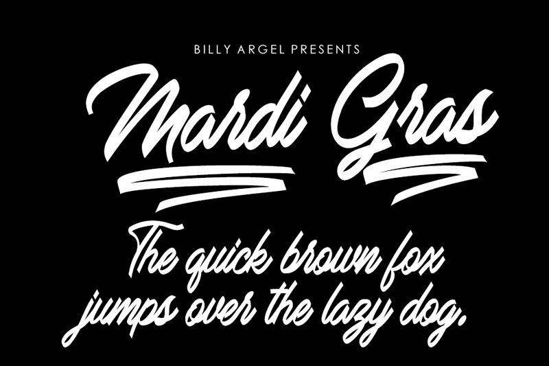 Mardi Gras Schriftart