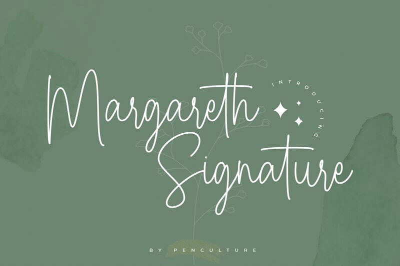 Margareth Signature Schriftart
