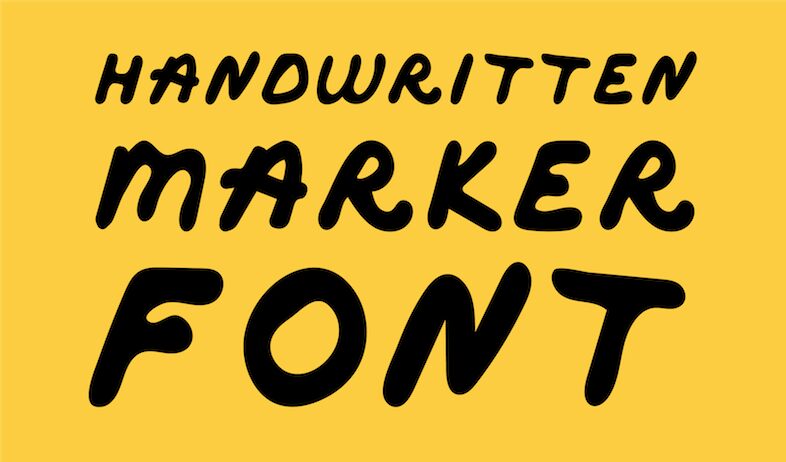 Marker Schriftart