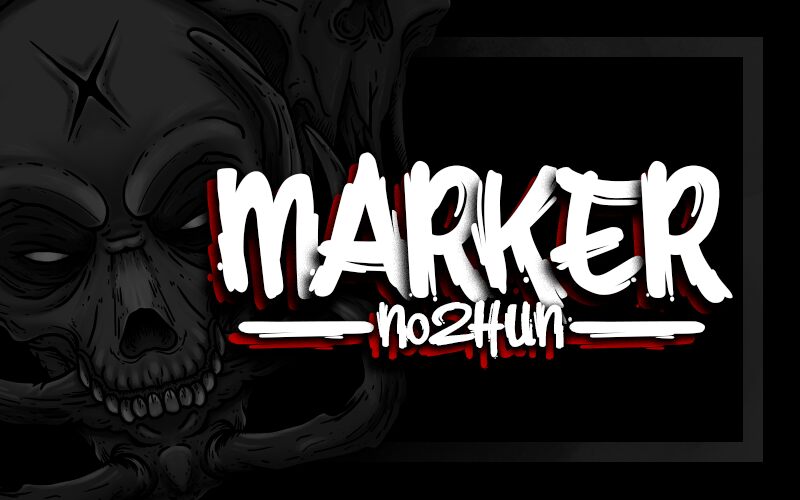 MARKER-NO2HUN Schriftart